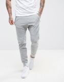 Men's Skinny Joggers with Panel Details in Gray