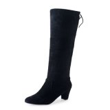 The Winter Cotton Boots and Warm Star with a Thin High-Heeled Boots Knee Boots with Rough Trade Code