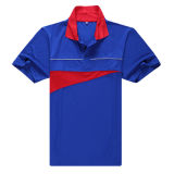 Contrast Colors Black Red Blue White Polo Shirt