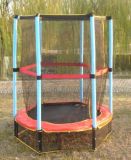 Round Mini Trampoline with Safety Net for Kids