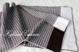 Cashmere Knitted Scarf with Jacquard Houndstooth Pattern