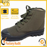 Durable Green Canvas Safety Comfortable Training Shoes