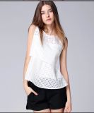 Ladies Sleeveless Chiffon and Lace Shirt & Blouse for Summer