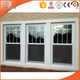 Wood Clad Aluminum Double Hung Window, Wooden Window Frames Designs with Full Divided Light Grille