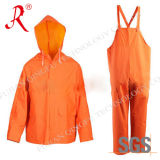 Factory Sale Promotion PVC Rain Coats with Pants (QF-702)
