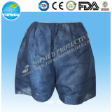 Disposable Nonwoven Boxer Medical Blue Pants Men Underwear with Elastic