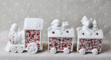 Quality Christmas Ornaments Ceramic White Train