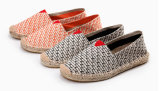 Unisex Stripe Flats Hemp Shoes for Young (MD 19)