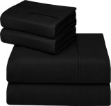 Ebay Amazon Hot Selling Plain Color Microfiber Fabric Bed Sheets