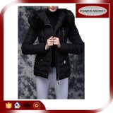 2015 Ladies Black Ultra Light Fur Goose Down Jacket