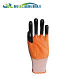 Orange Nitrile Gloves Finger Double Coated