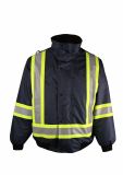 Wholesale Heavy Duty Mens Work Safety 3 in 1 Winter Parka Jacket with 4'' Reflective Tape