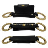Double Gold Spring O Ring with Leather Belt