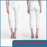 Women White Cropped Denim Jeans (JC1141)