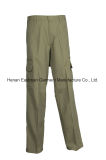 Men's 100%Cotton Fashion Pants Canvas Long Trousers with Leg Pockets