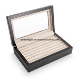 Wooden Cufflink Packaging Box with Clear Top Window Gift Box