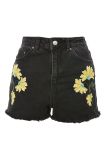 Hot Sale Customized Your Own Logo for Embroidered Girls Denim Shorts