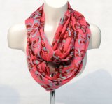 Women's Bamboo Butterfly Printing Spring Autumn Summer Woven Beach Cover Shawl Snood Loop Scarf (SW129)