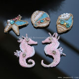 Sea Horse Rhinestone Embroidery 3D Patch Sequin Beads Clothing Accessories
