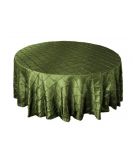 Handcraft Pintuck Faux Silk Tablecloth with Faux Silk Border Table Cloth