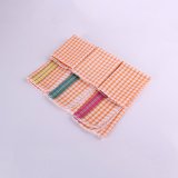 Colorful Household Cotton Dish Towels with Yarn Dyed Checked Design 30*30cm