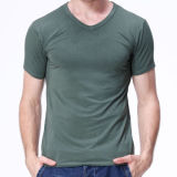 Wholesale Bamboo/Spandex Plain Men T-Shirt Factory