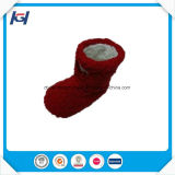 Warm Soft Customized Red Kids Indoor Boots Winter