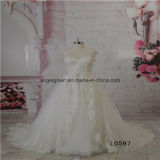 Princess V Neck Lace Wedding Dress