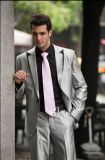 3 Piece Latest Wedding Wool Grey Men Suit