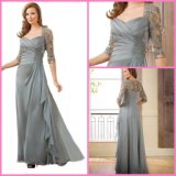 3/4 Sleeves Lace Formal Gown A-Line Chiffon Prom Party Evening Dresses E3396