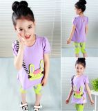 Girl's Two-Piece Summer Short Sleeve Casual Sports Suit