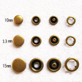 Metal Button Prong Snap Button with Brass Cap Ring for Garment Accessories