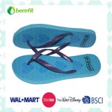 Women's Slippers with PE Sole and PVC Straps, Bright Printing