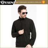 Black Tactical Autumn Windproof Breathable Jacket Warm Grid Fleece Coat