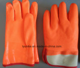 Fluorescent Foam Liner PVC Glove