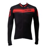 Cool Black Wolf's Head Men's Long Sleeve Breathable Cycling Jersey