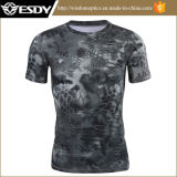 2017 Wholesale Black Python Cheaper Camouflage Quick-Drying T-Shirt