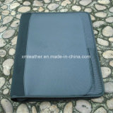 Leather Zipper Portfolio Business Organizer File Folder