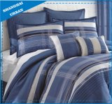 Navy Stripe Theme Microfiber 7PCS Comforter Bedding