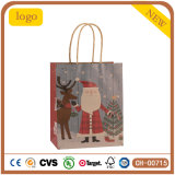 Santa Design Gift Bag Christmas Kraft Paper Bag