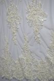 Factory Wholesale Hot Sale Bridal Fabric with Beaded Decorative