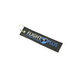 Promotional Customized Embroidery Remove Before Flight Keychain