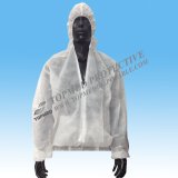 PP/SBPP Disposable White/Blue Microporous Jacket&Pants for Working Protection