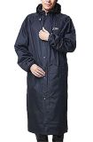 Adult Lightweight Nylon Long Size Hooded Raincoat for Heavy Duty