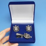 Fraternity and Sorority Cufflinks and Tie Clip Packing with Velvet Gift Box