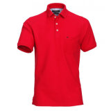 Cotton Pique Polo Shirt for Men with Needlework Logo