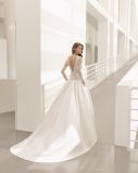 Long Sleeved Lace Deep V Bridal Wedding Dress