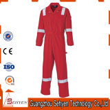 High Visibility Red Airport Workwear with Reflective Tape Coverall