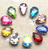 Waterdrop Sew on Rhinestone with Claw Setting Silver Back Acrylic Stone with Metal Claw (SW-Drop 10*14mm)