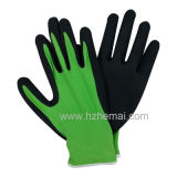 Nylon Liner Sandy Nitrile Coated Safety Work Glove
